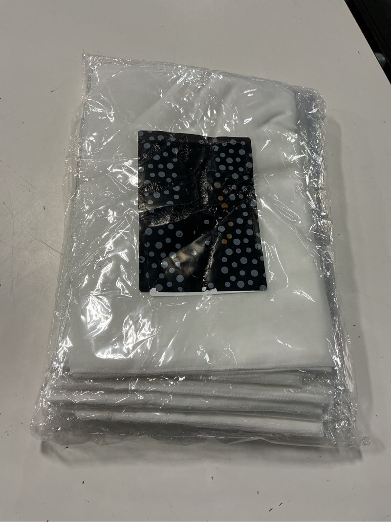 Condition photo showing New/Like New for 12 pack white table runner 10ft romantic chiffon table runner for wedding baby shower and birthday party cake table decorations(120 x 12 in) white 10ft