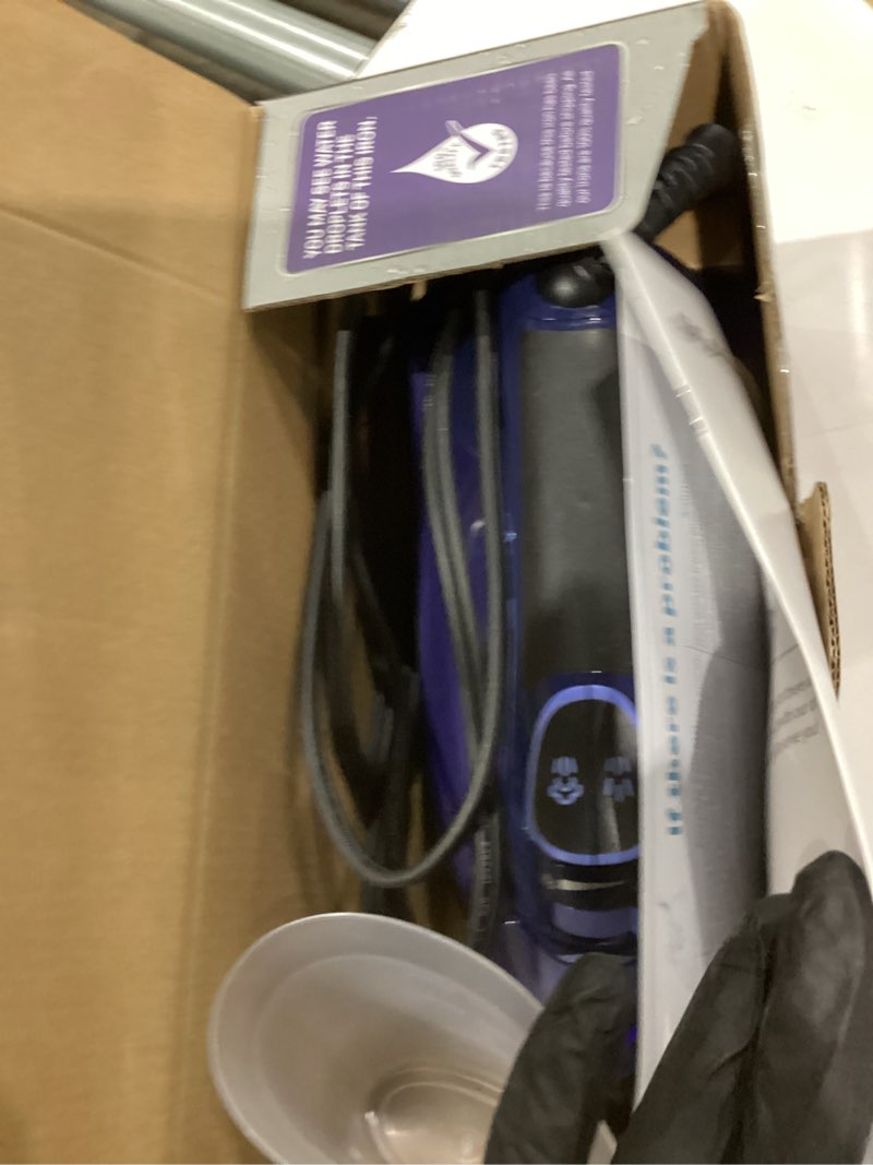 Condition photo showing Good Condition for BEAUTURAL Steam Iron for Clothes with Precision Thermostat Dial, Ceramic Coated Soleplate, 3-Way Auto-Off, Self-Cleaning, Anti-Calcium, Anti-Drip Blue