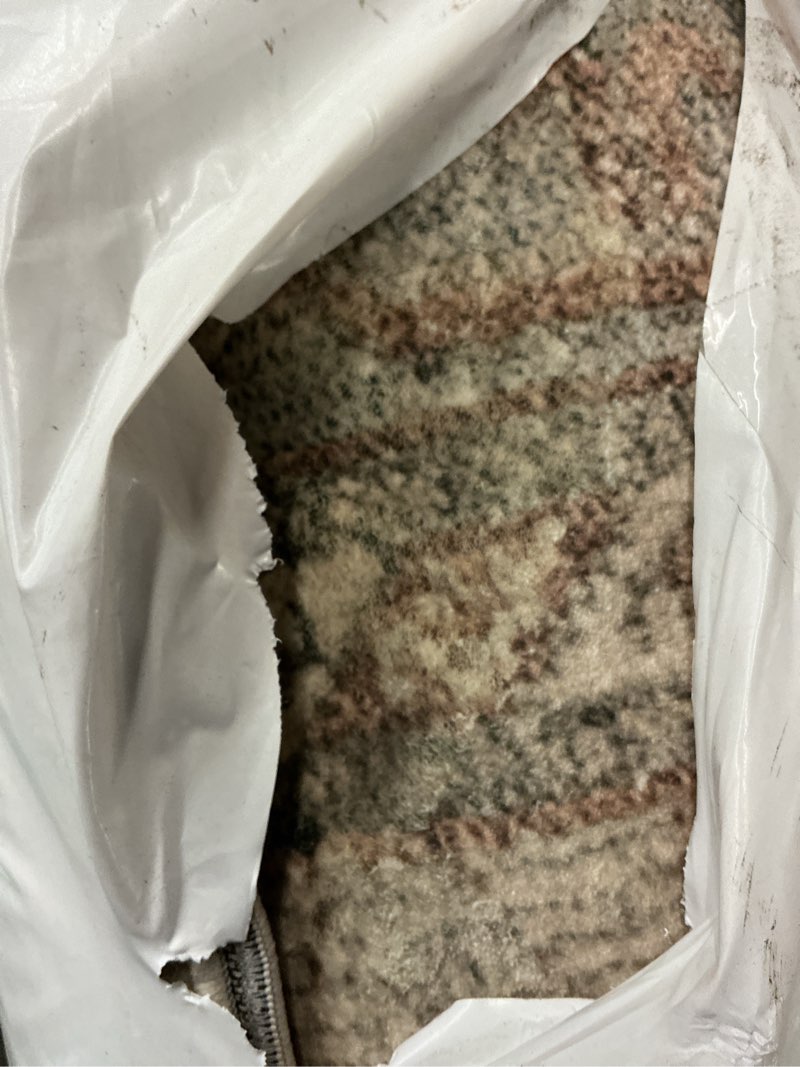 Condition photo showing As Is for Loloi Margot Collection MAT-03 Ocean/Spice 8'-6" x 11'-6" Area Rug feat. CloudPile, No-Shed Easy Clean Large Patterned Area Rug for Living Room, Bedroom, Dining Area Ocean / Spice 8'6" x 11'6" (Rectangular)