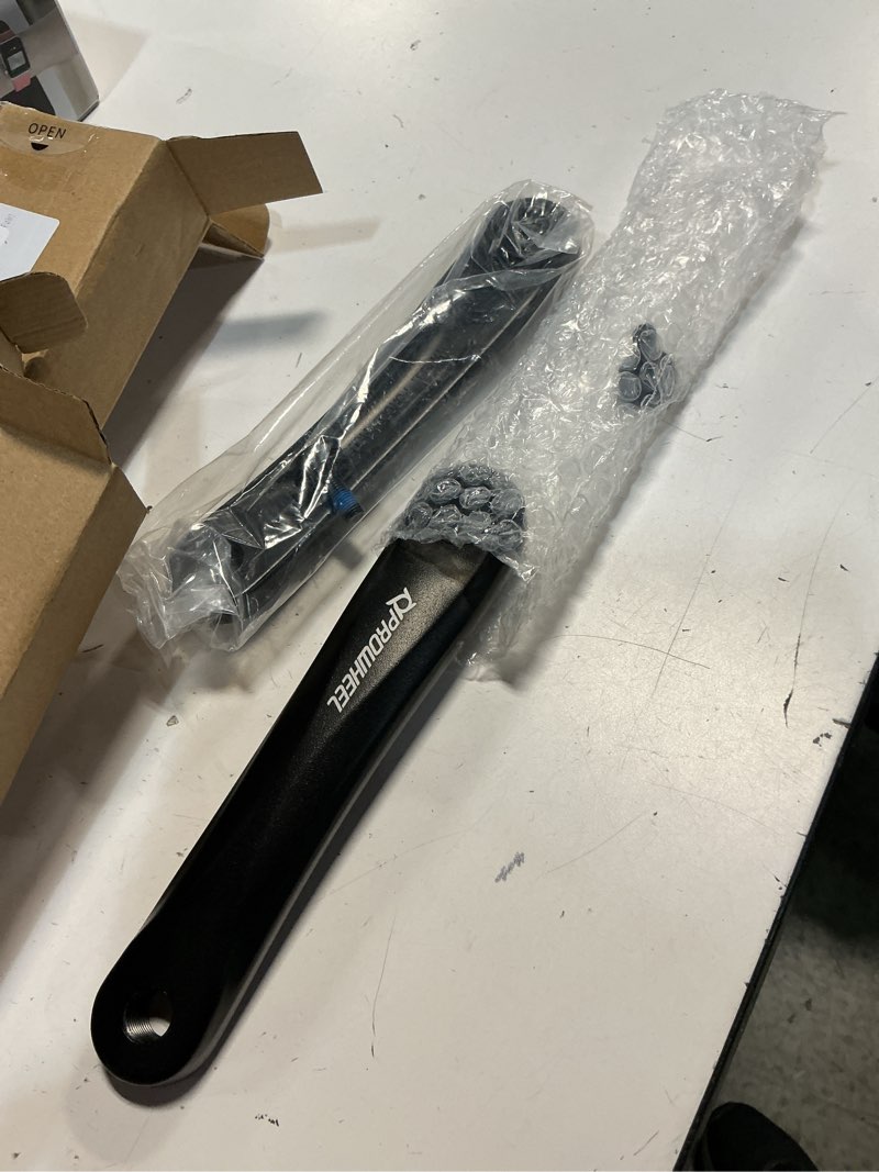 Condition photo showing New/Like New for prowheel ebike crank arm available in square hole,140mm/152mm/160mm/165mm/170mm/175mm black bike crank arm for electric bike,mid mounted motor,torque(1 pair) one pair crankarm 165mm