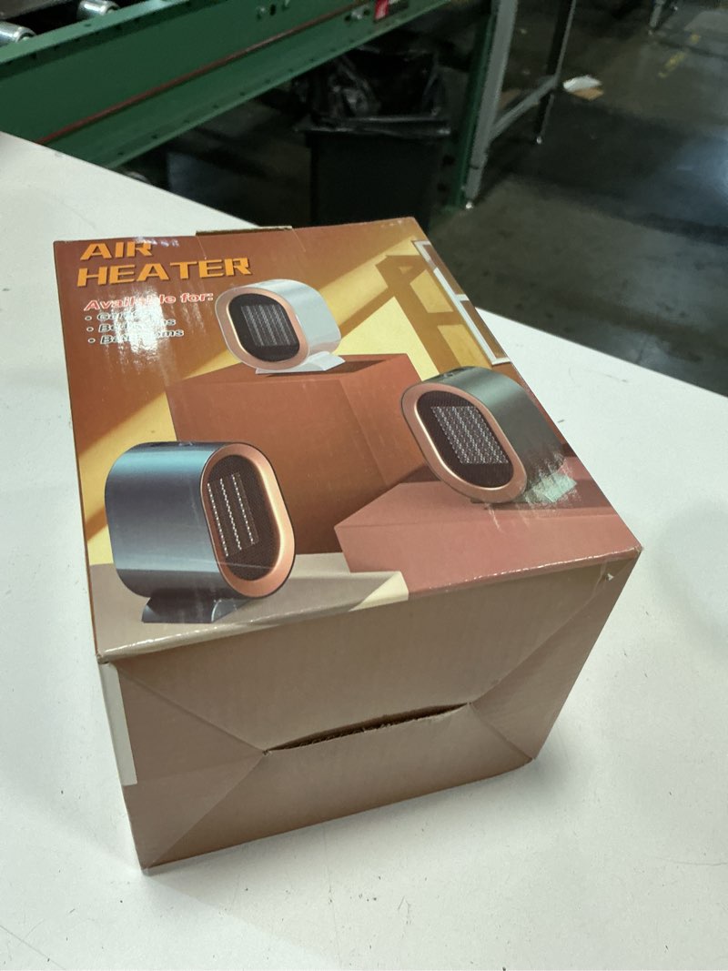 Condition photo showing New/Like New for me jo white retro mini electric space heater | lightweight with usa plug | 1200w fast heating energy efficient ceramic heater | overheating & 45° tip-over protection | desk heaters for office home