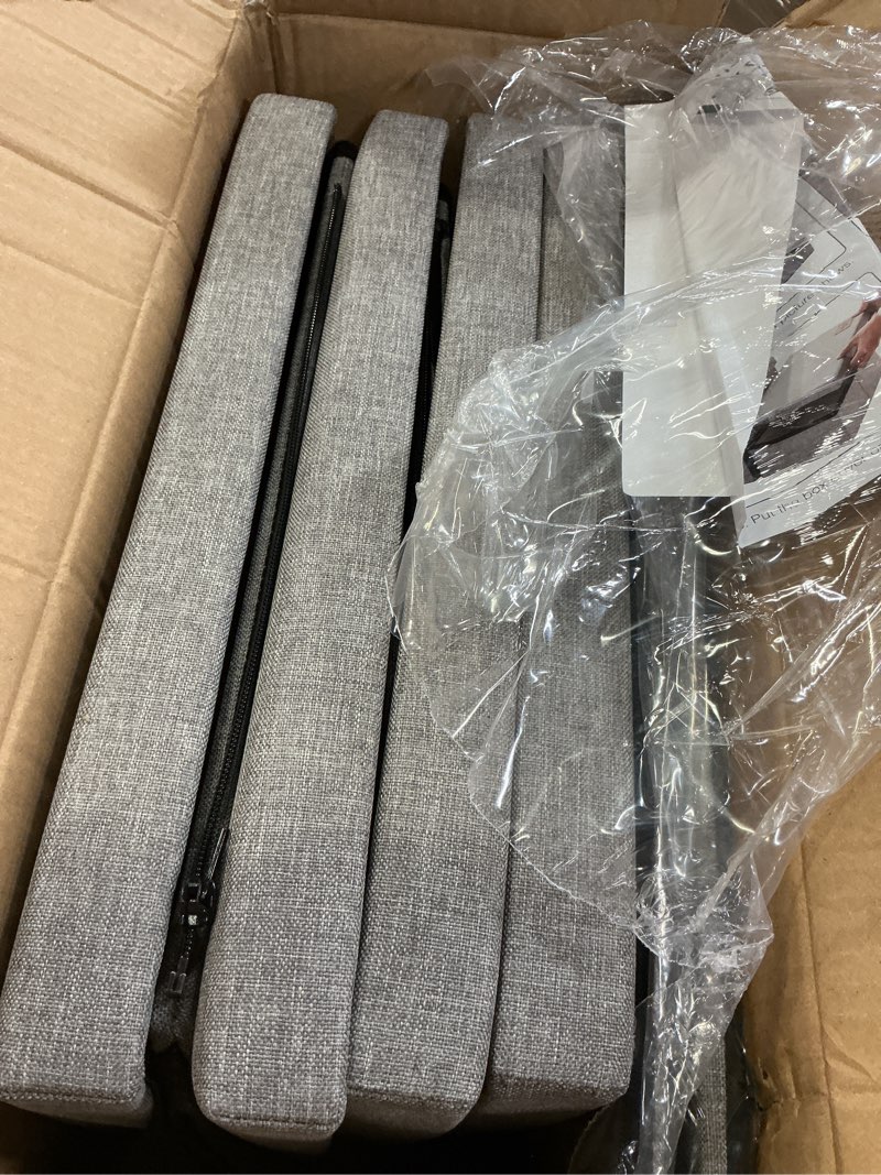 Condition photo showing Good Condition for love's cabin dog stairs for small medium or large dogs with storage and adjustable steps, foldable cat steps for bed or couch, 4-step gray folding ramp with zip up to 200 lbs, solid grey solid grey 4 37.4"dx17"wx21.3"h