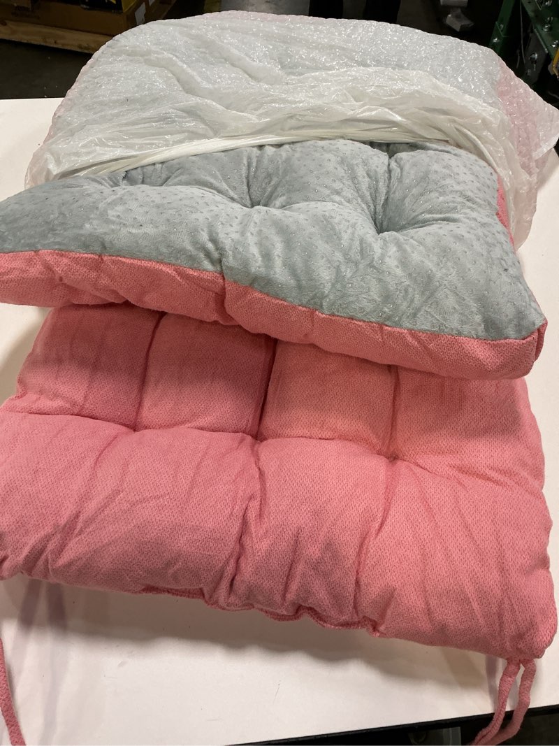Condition photo showing As Is for POMIU Rocking Chair Cushions Sets Indoor Office & Dining Chairs (Pink)