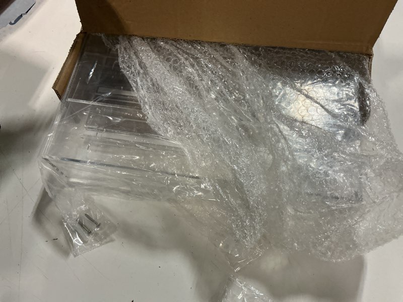 Condition photo showing New/Like New for tin foil organizer for drawer with 12 labels, plastic wrap dispenser with cutter, 3 in 1 acrylic aluminum foil holder, 2 drawer organizer for kitchen compatible with 12" roll 3 in 1 wrap dispenser