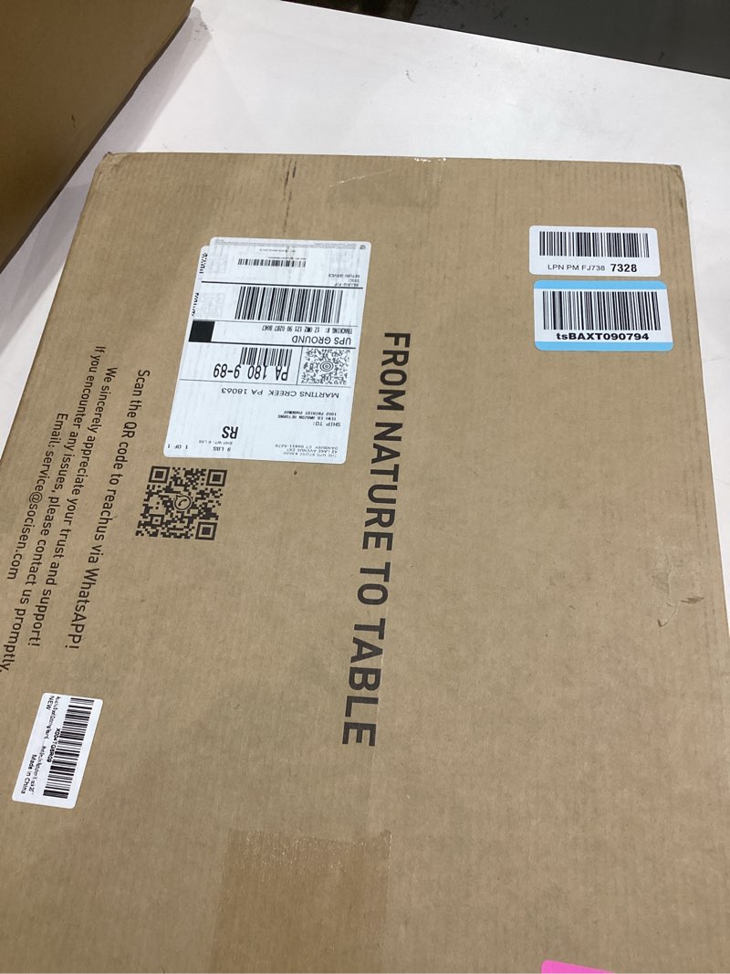 Condition photo showing Good Condition for Extra Large End Grain Cutting Board for Kitchen with Non-slip Feet, Acacia Wood Heavy Duty Checkered Cutting Board Handcrafted Luxury Chopping Board for Cheese and Vegetables Housewarming Gift 20"L x 15"W