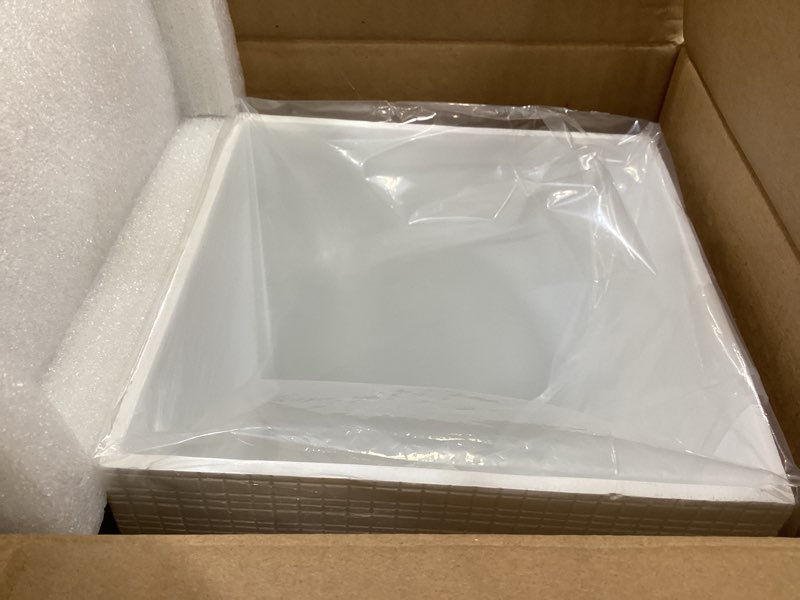 Condition photo showing Good Condition for creative scents estella waste basket for bathroom 1.98 gal / 7.5l - small white bathroom trash can - decorative small garbage can - durable space friendly wastebasket