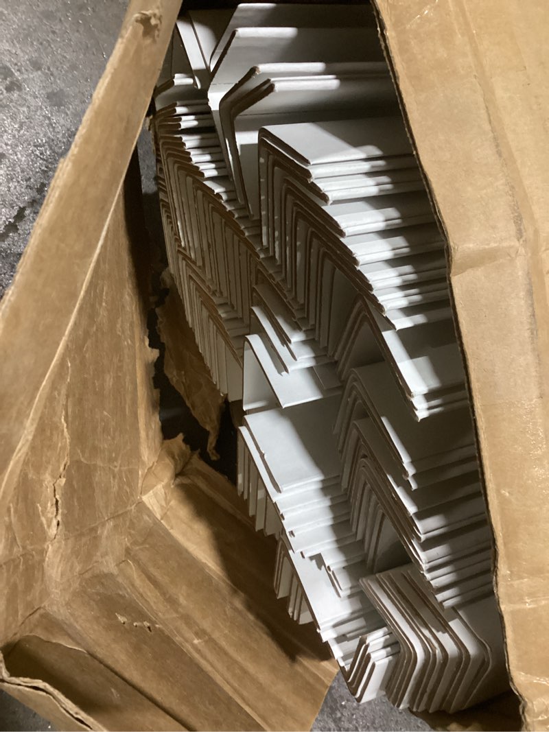 Condition photo showing Good Condition for IDL Packaging 2” x 2” x 48” Cardboard Edge Protector (Pack of 200) - Corner Protectors for Shipping, Storage, & Moving – Reinforced Corner Guard Protection for Pallets, Wall Corners, & Furniture 2W" x 48L" Pack of 200 White