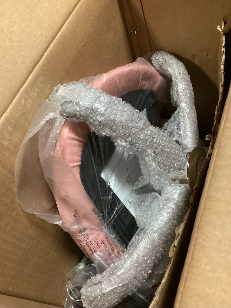 Condition photo showing Good Condition for KKTONER Rolling Saddle Stool PU Leather Swivel Adjustable Rolling Stool with Wheels Salon Chair (Pink)