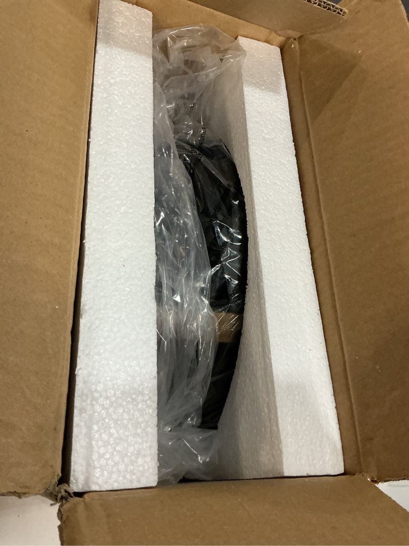 Condition photo showing Good Condition for Farmhouse Ceiling Light, 2-Light Round Flush Mount Ceiling Light with Wood and Metal Frame, Black Rustic Light Fixture for Hallway, Entryway, Bedroom, Kitchen Black1