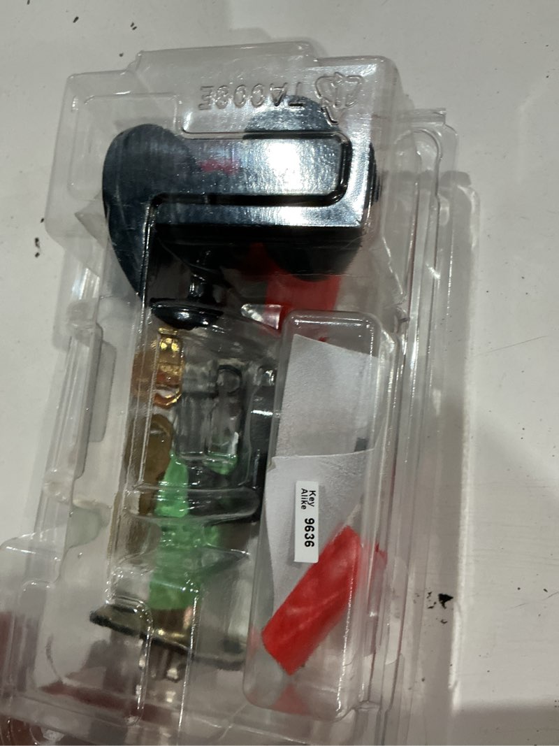 Condition photo showing As Is for reliabilt baron matte black exterior keyed entry door knob