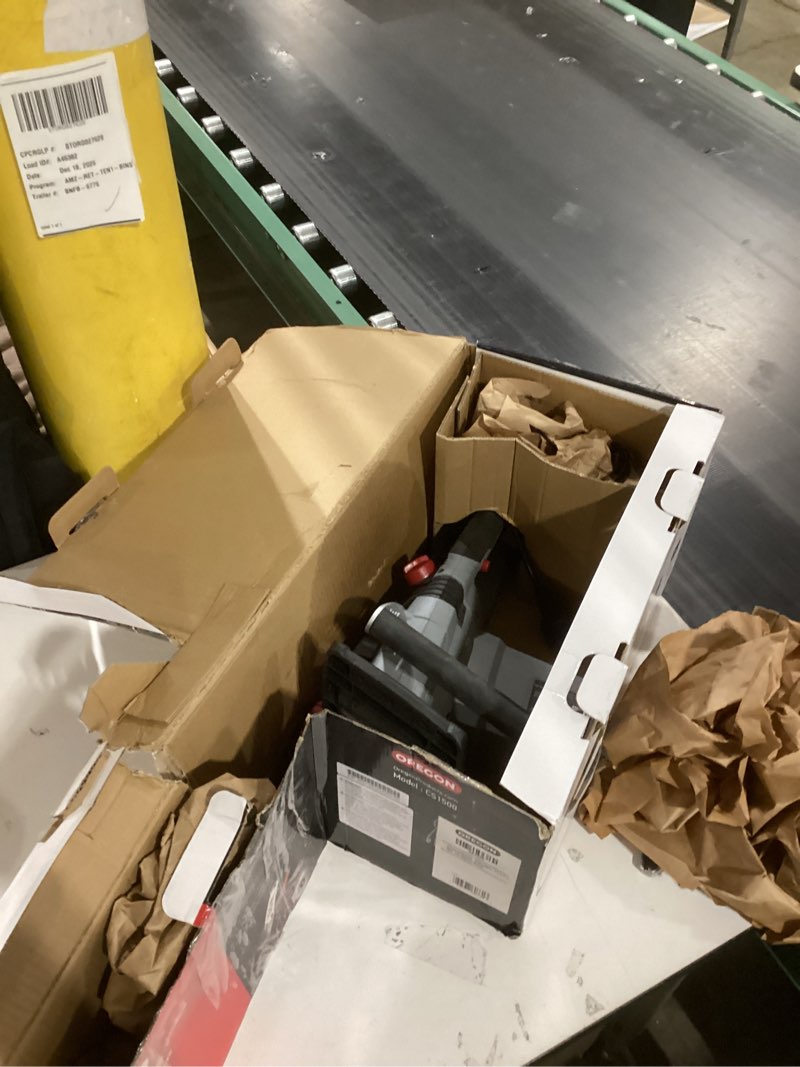 Condition photo showing As Is for Oregon CS1500 18 in. 15 Amp Self-Sharpening Electric Corded Chainsaw