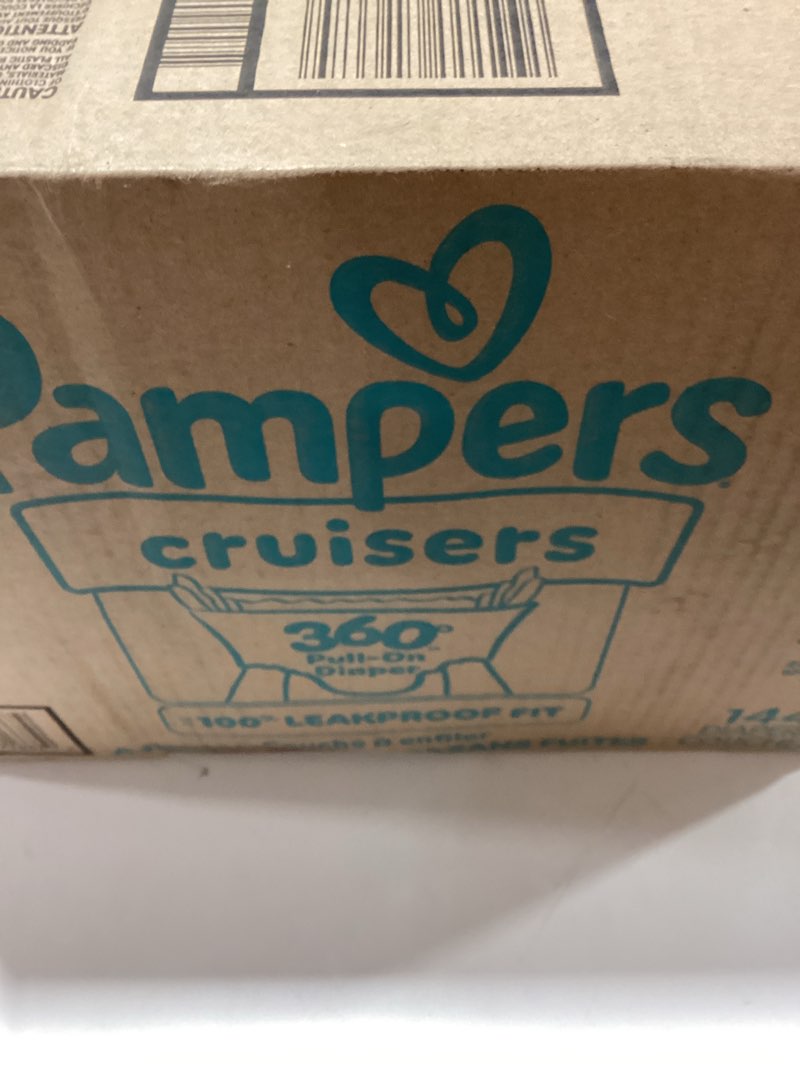 Condition photo showing New/Like New for Pampers Diapers - Cruisers 360 - Size 4, 144 Count, Babyproof up to 100% Leakproof Pull-On Diaper Size 4 144