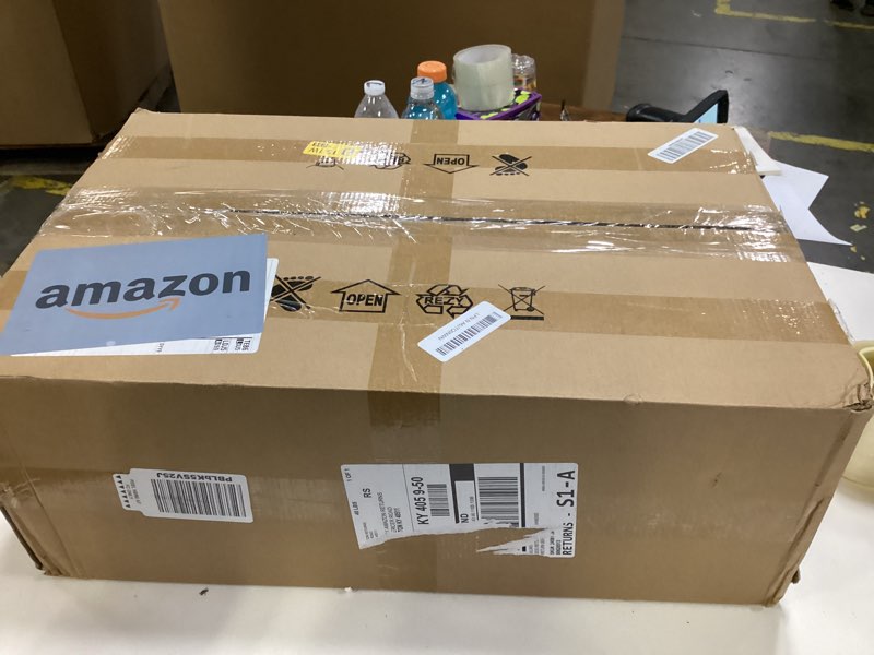 Condition photo showing New/Like New for Finktonglan Square Crystal LED Ceiling Light Fixtures, 15' Modern Chandelier 3-Tiers Flush Mount Cei