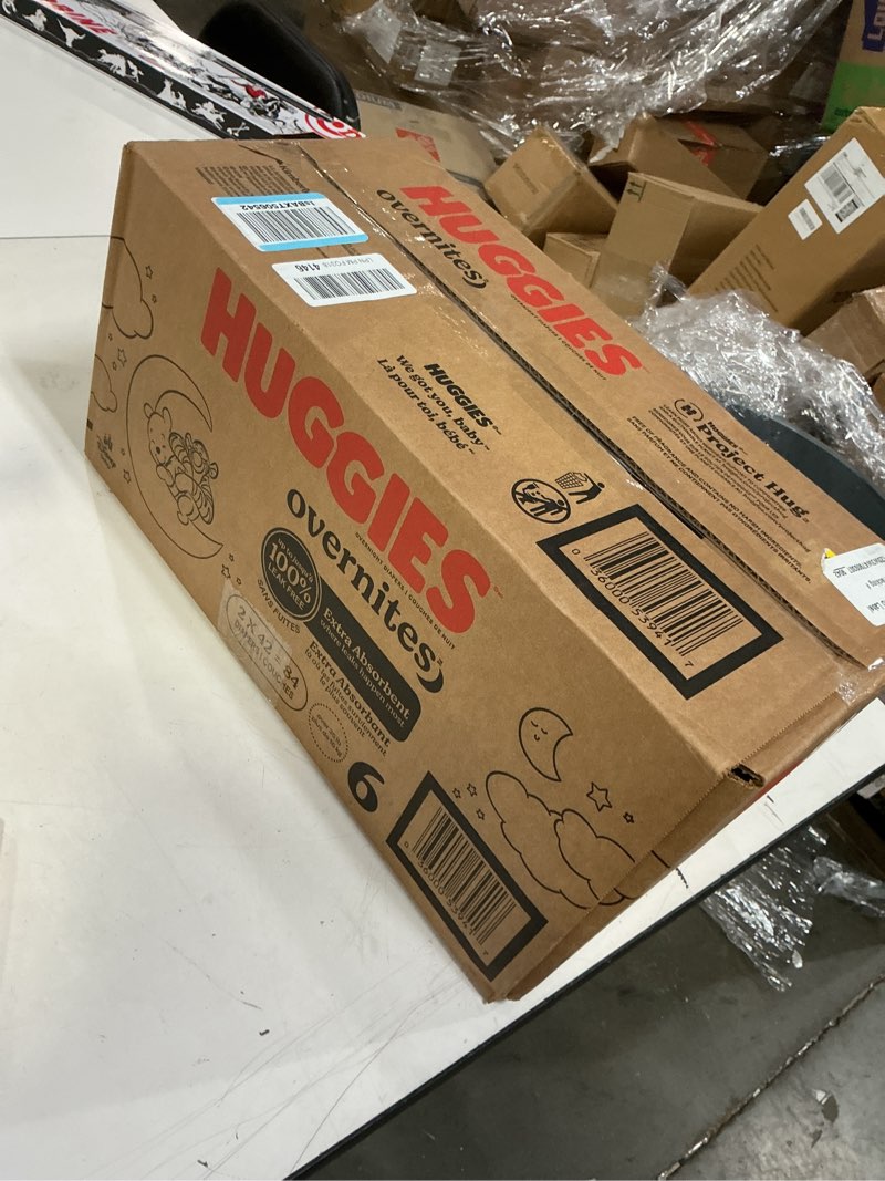 Condition photo showing New/Like New for Huggies Size 6 Overnites Baby Diapers: Overnight Diapers, Size 6 (35+ lbs), 84 Ct (2 Packs of 42), Packaging May Vary Size 6 84