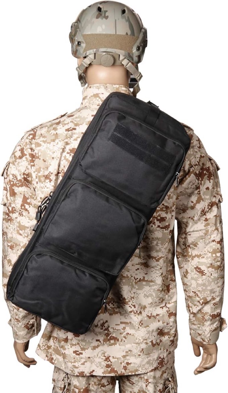 Tactical 24\" Rifle Gear Shoulder MP5 Sling Bag Army Backpack Black MPS Hunting Bag Cross Bag