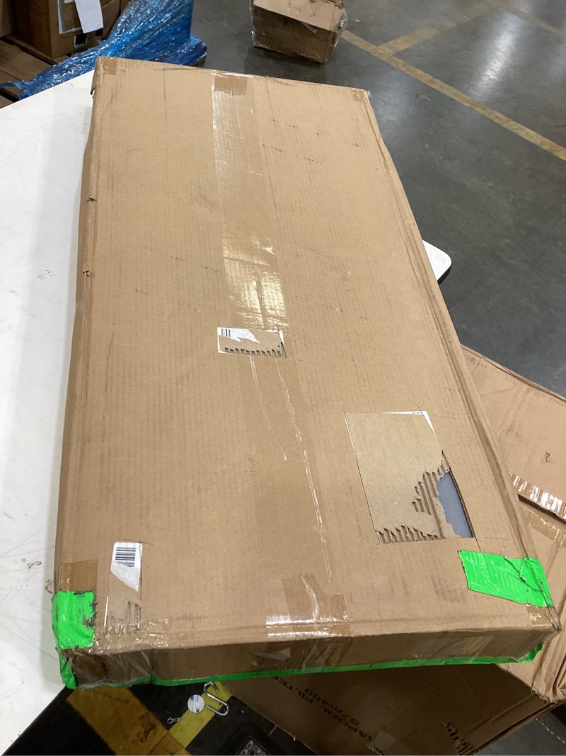 Condition photo showing As Is for this appears to be a packaged kitchen cabinet end panel, possibly in a gray finish.