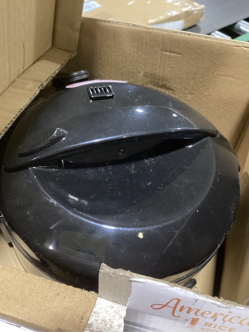 Condition photo showing As Is for Aroma 8-Cup (Cooked) Rice & Grain Cooker  Steamer  New Bonded Granited Coating