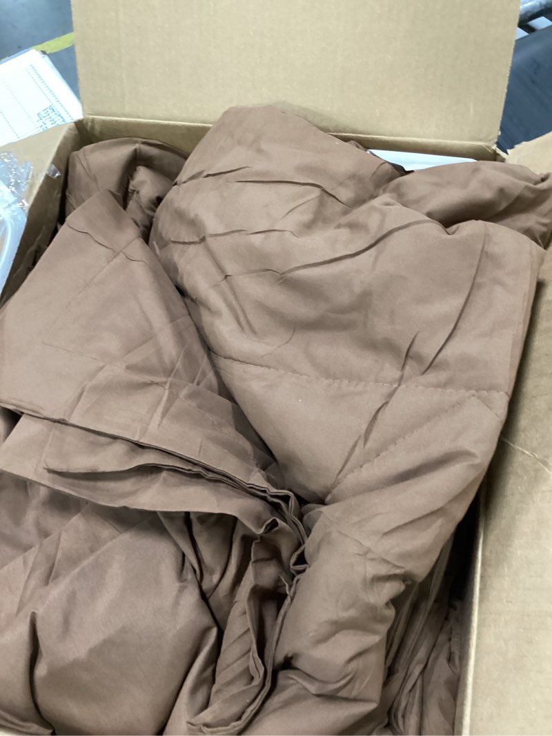 Condition photo showing Good Condition for cozylux queen comforter set brown - bed in a bag queen size 7 pieces, luxury soft bed set for all seasons, bedding set with down alternative comforter, sheets, pillowcases & shams brown queen