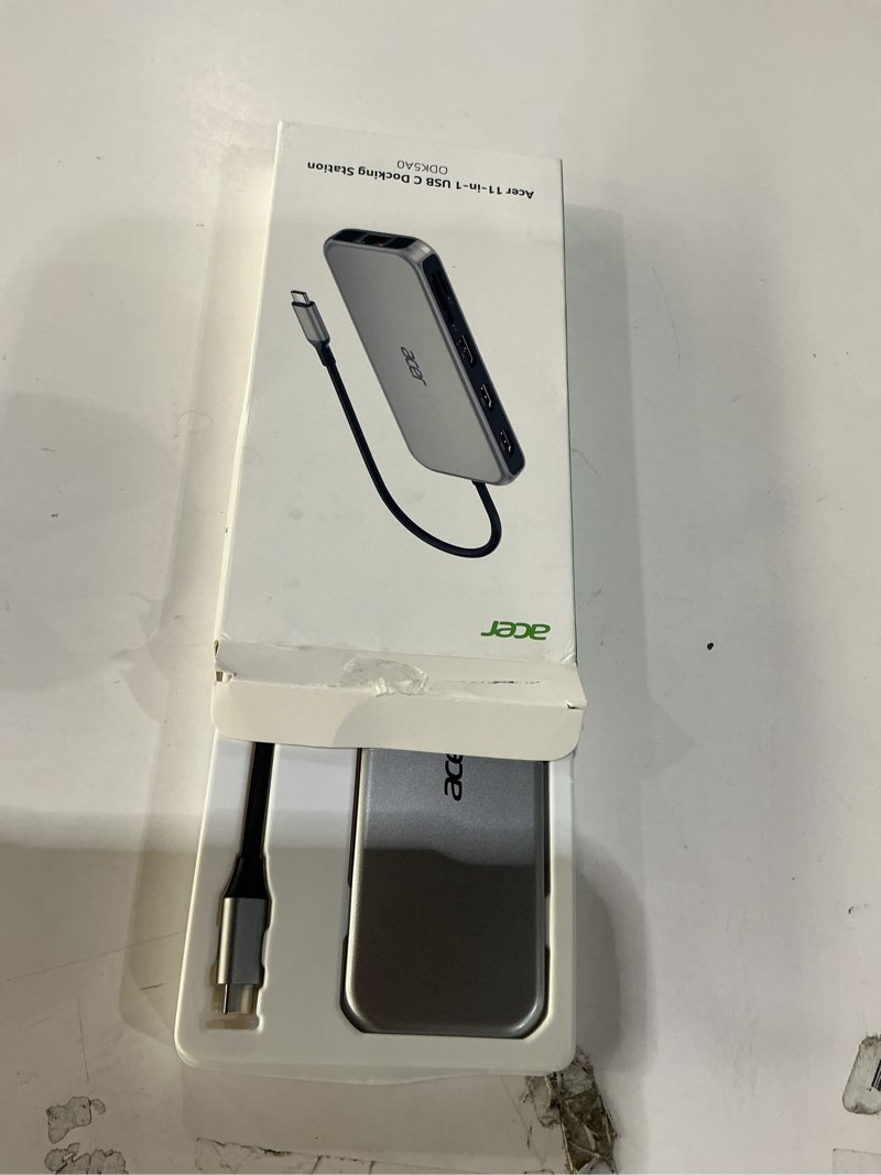 Condition photo showing New/Like New for acer laptop docking station 3 monitors, 11-in-1 usb c docking station with 8k dp, hdmi 4k@60hz, 10gbps data, 1 gbps ethernet hub, 100w power delivery, sd/tf, usb c hub multiport adapter for laptop