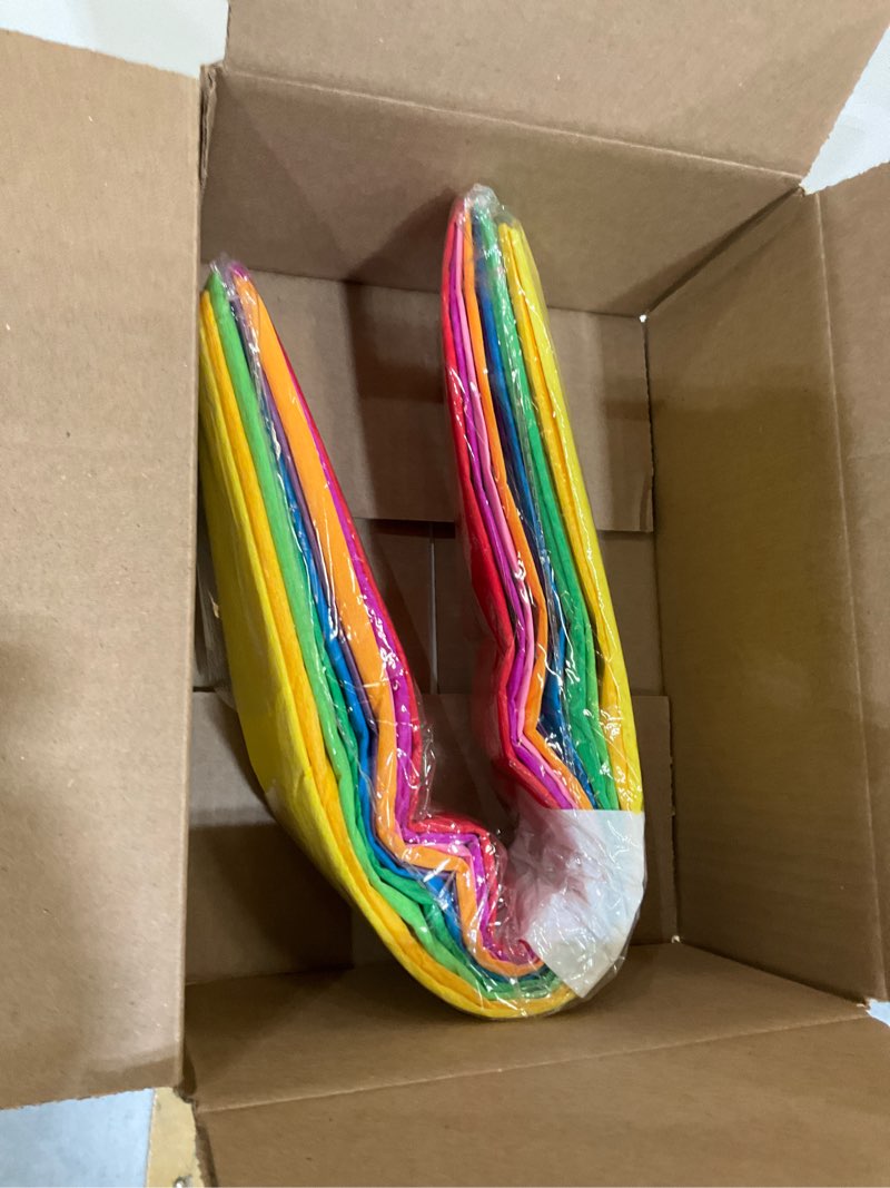 Condition photo showing Good Condition for Premium Crepe Paper Party Streamers 21 Assorted Colors, Large 20 Inch X 3.2 Ft. Per Sheet DIY Crepe Paper Flowers Crafts Gift Wrapping Box Birthday Wedding Party Drop Decoration Supply (10)