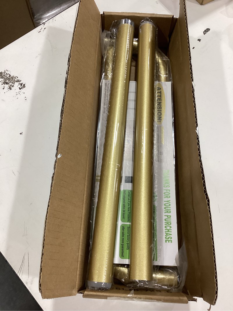 Condition photo showing New/Like New for zyrw gold curtain rod, room darkening rods for windows 28 to 48 inches(2.3-4ft), wrap around curtain rods, heavy duty blackout drapery, modern decorative window treatment rod, gold 28-48" gold