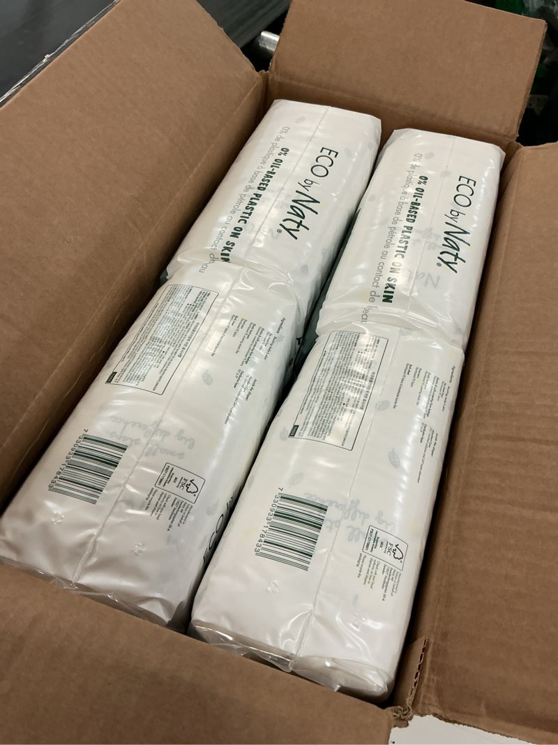 Condition photo showing New/Like New for eco by naty baby diapers - plant-based eco-friendly diapers, great for baby sensitive skin and helps prevent leaking (size 4, 88 count) size 4 (88 count)