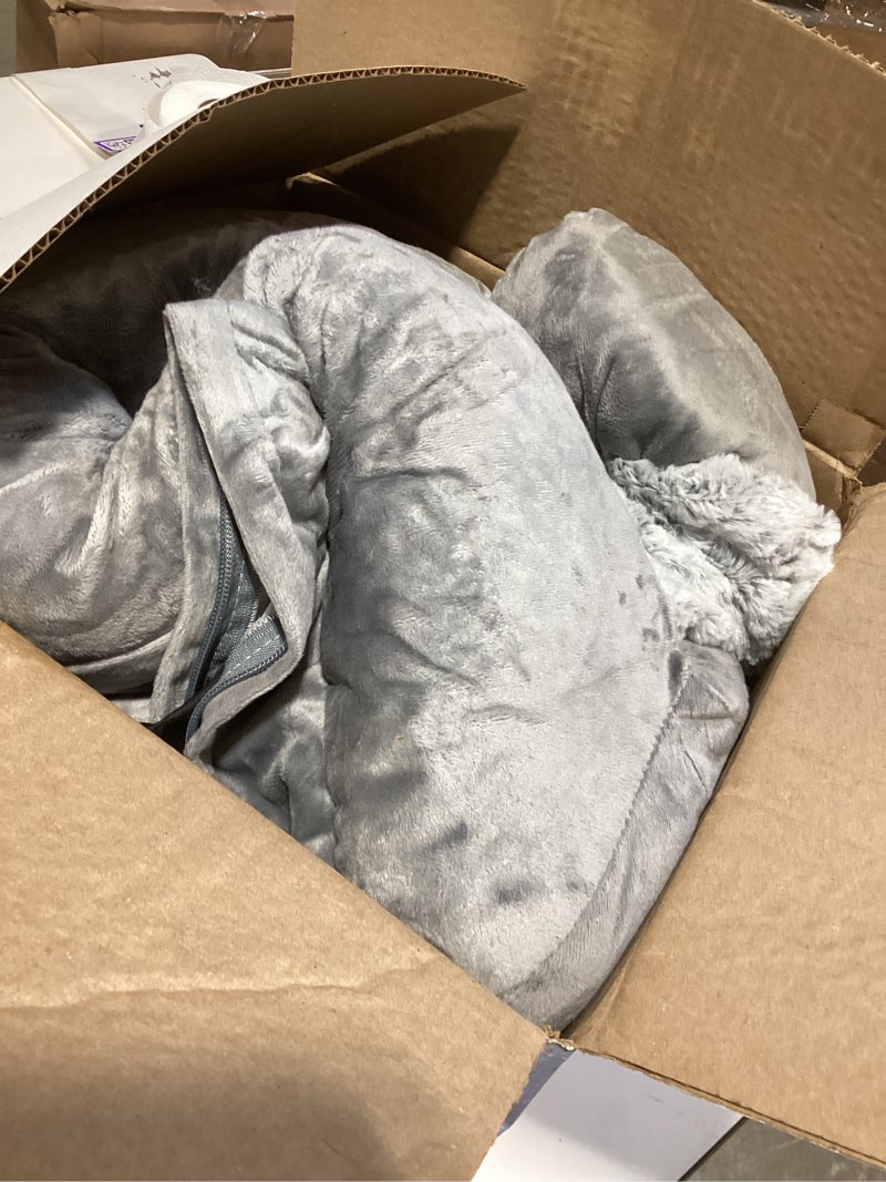 Condition photo showing Good Condition for wnpethome xl extra large dog bed, washable dog couch with removable waterproof cover, orthopedic large pet sofa bed with bolster sides for sleeping grey x-l (41x28x7in)