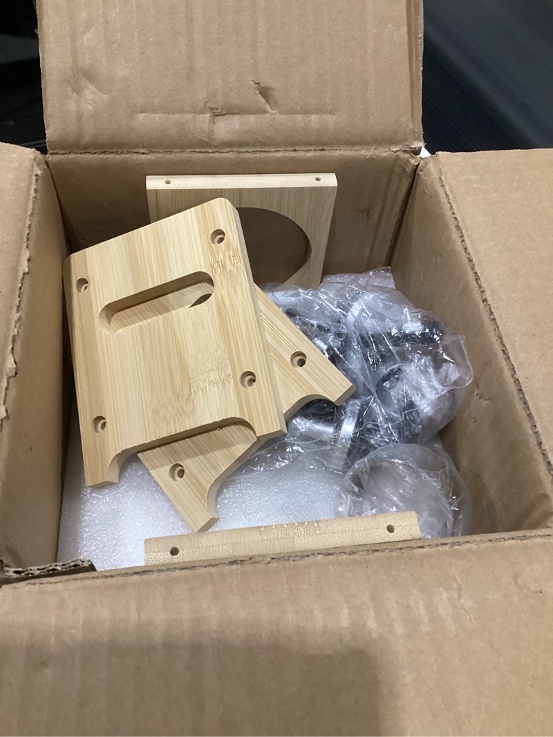 Condition photo showing As Is for Oil Dispenser Bottle, 4 Pack Glass Olive Oil Dispenser Bottle with Shelf, 17oz/500 ml Oil and Vinegar Dispenser Set Wrapped in Stainless Steel Shell with Pourers, Funnel & Pen and Tags