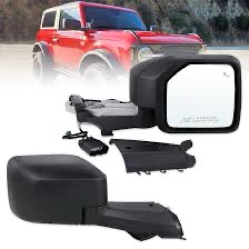 Dasbecan Passenger Side View Mirror Compatible With 2021-2024 Ford Bronco Right Side Door Mirror w/M