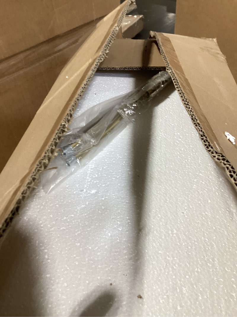 Condition photo showing New/Like New for lms 8 inch mid century pendant lights, brushed gold kitchen island light fixtures with white globe glass shade, adjustable hanging rod, 3-pack for home office dining room bathroom, lms-186bg3pk gold 8" white glass, 3 pack