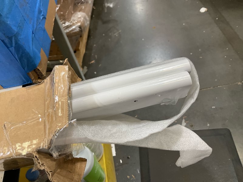 Condition photo showing Good Condition for Silent Curtain Track Ceiling Mount 6'/8'/10'/12'/15', Wide 1.7" White Aluminum track Curtains Rail Set, Bedroom/Window/Hotel Drop Ceiling Curtains Tracks (without curtains & hooks) Single track, 8ft Single track 8ft