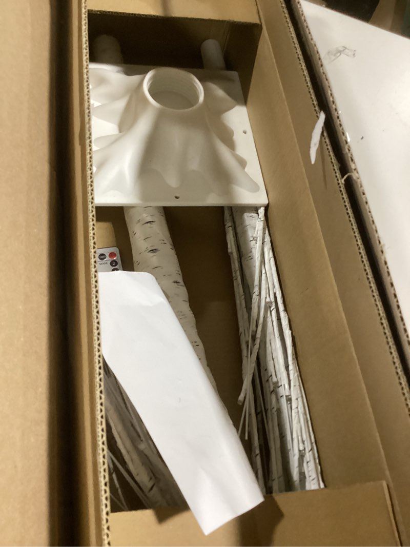 Condition photo showing Good Condition for 5FT Lighted Birch Tree, Birch Tree with 90 LED Lights, 8 Flash Modes and Timer, Light Up Twig Christmas Tree for Indoor Outdoor Home Party Garden Wedding Decorations (Warm White & Multicolor) 5FT 1Pack