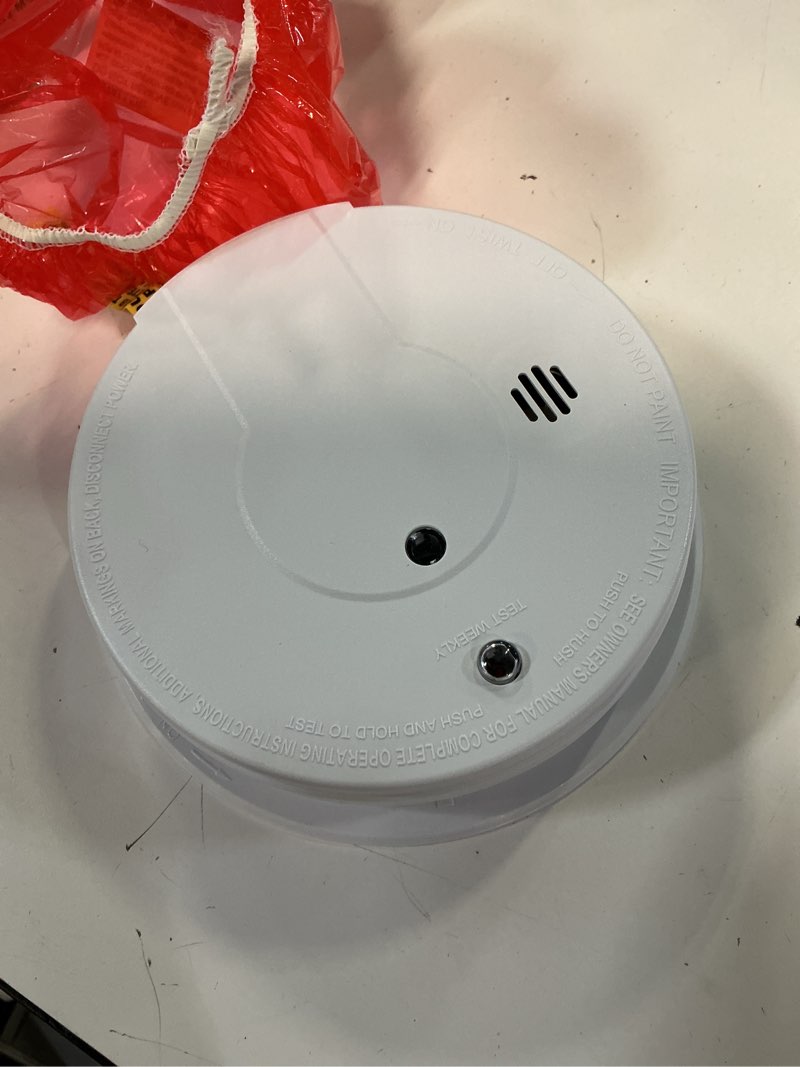 Condition photo showing Good Condition for firex hardwired interconnectable smoke detector alarm with photoelectric sensor, battery backup, and push button test