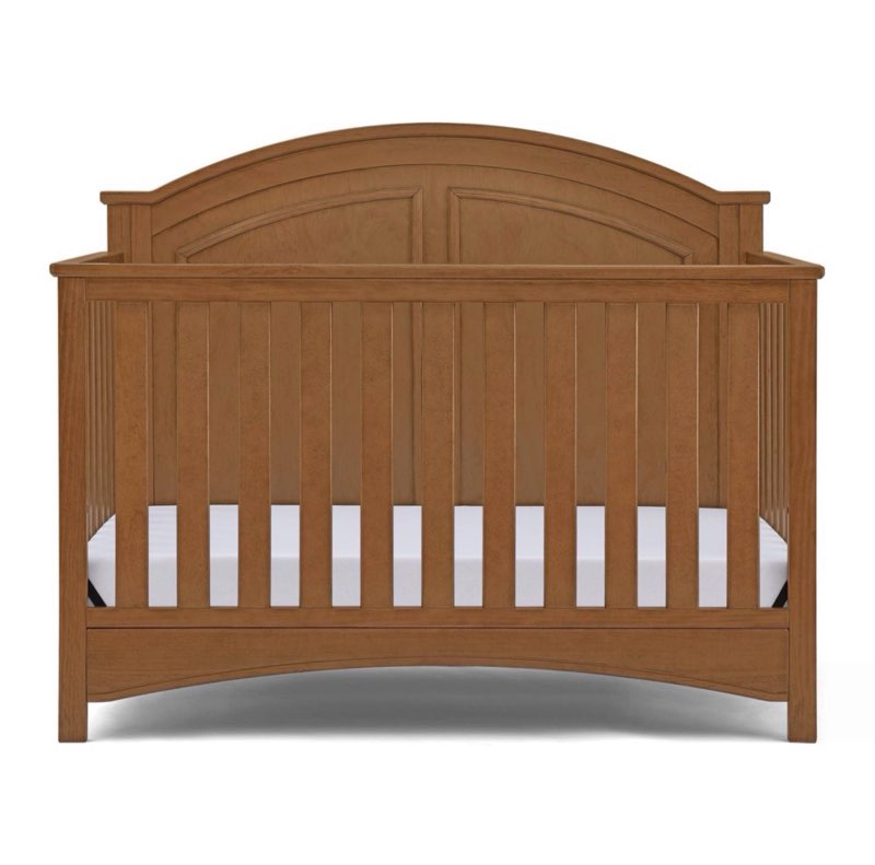 Delta Children Perry 6-in-1 Convertible Crib - Greenguard Gold Certified - Chestnut