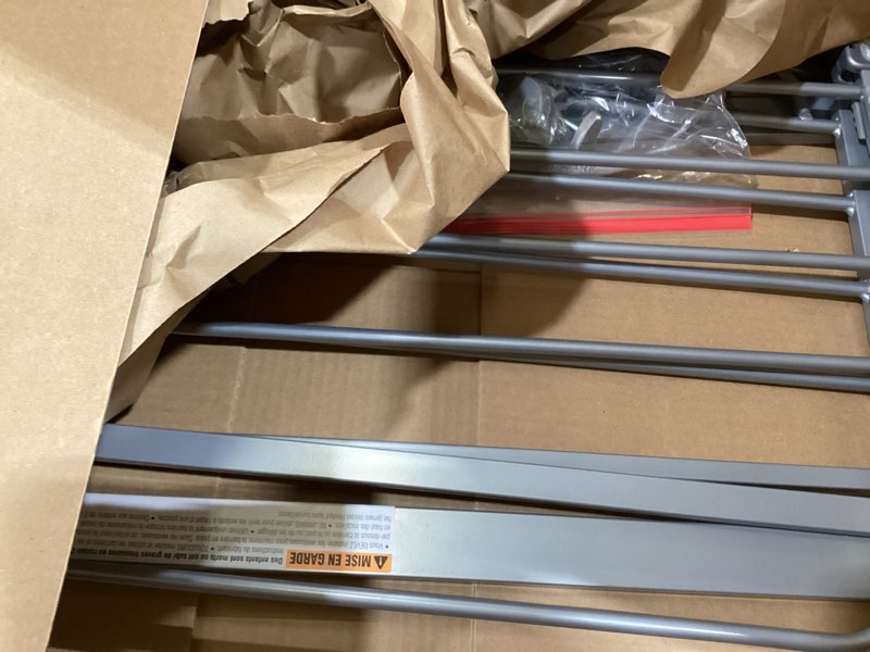 Condition photo showing Good Condition for regalo easy step 49-inch extra wide baby gate, includes 4-inch and 12-inch extension kit, 4 pack of pressure mount kit and 4 pack of wall mount kit, platinum platinum 29-49"w x 30"h