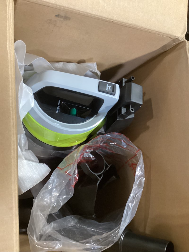 Condition photo showing As Is for Bissell 2252 CleanView Swivel Upright Bagless Vacuum with Swivel Steering, Powerful Pet Hair Pick Up, Specialized Pet Tools, Large Capacity Dirt Tank, Easy Empty Green