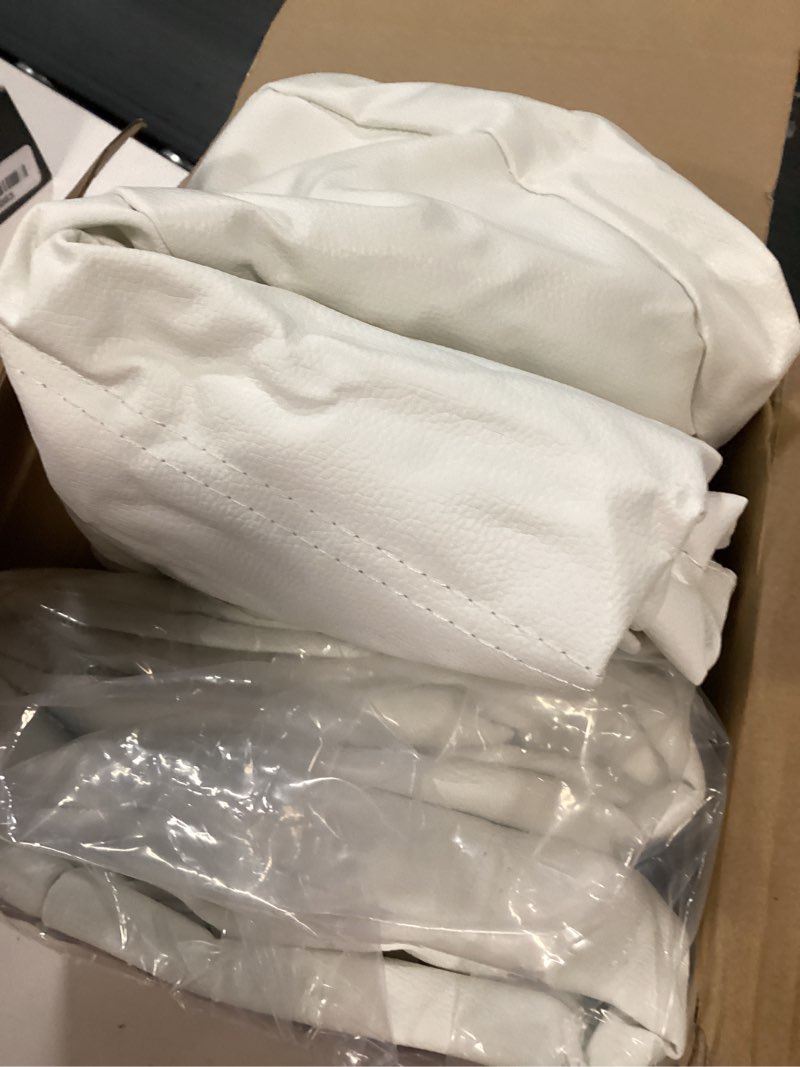 Condition photo showing New/Like New for 2 sets back to back boat seat covers replacement boat lounge seat covers waterproof polyvinyl chloride for protector boats seats deluxe back-to-back lounge seats cover blanco 2