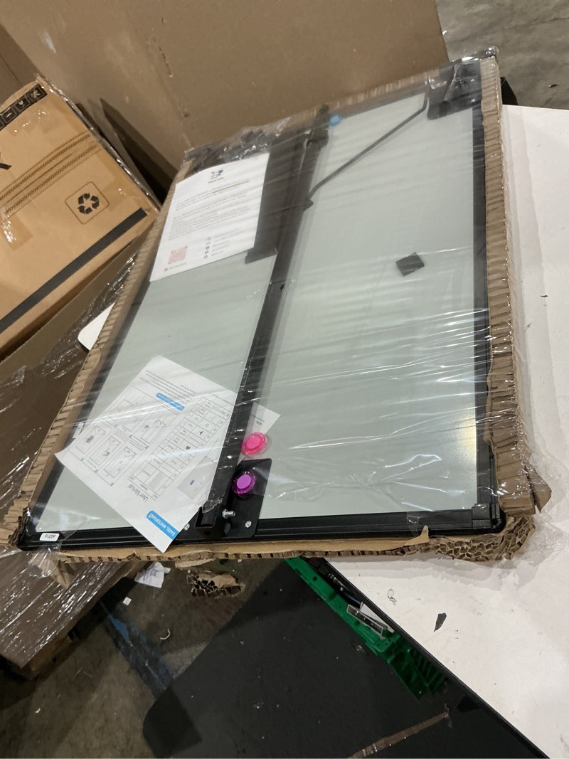 Condition photo showing As Is for easel whiteboard - magnetic portable dry erase easel board 36 x 24 tripod whiteboard height adjustable flipchart easel stand white board for office or teaching at home & classroom (black) 36x24 black