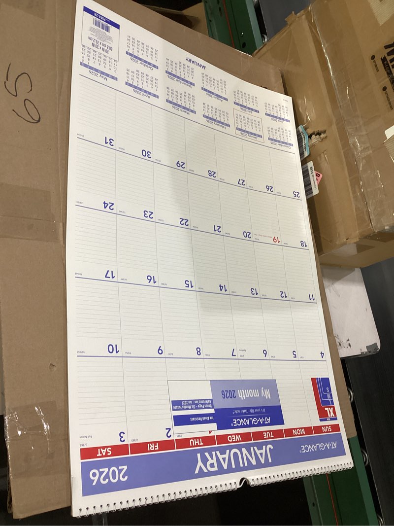 Condition photo showing New/Like New for AT-A-GLANCE 2026 Wall Calendar, 20" x 30", Extra Large (PM42826)