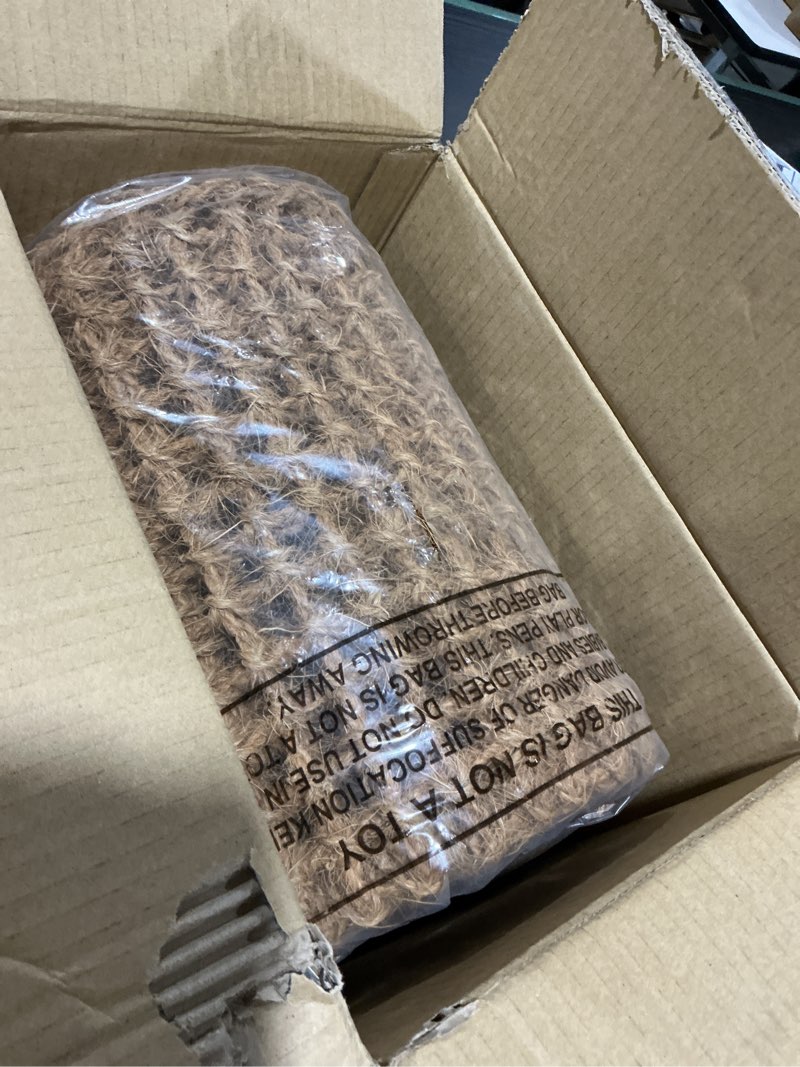 Condition photo showing New/Like New for kempf dragon weave coco coir doormat, 22" x 36", hand-twisted interwoven fibers, breathable woven backed scraper mat for indoor outdoor entryways 1'10" x 3' (rectangular)