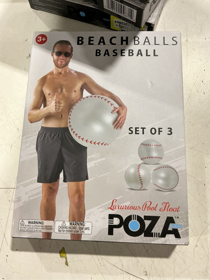Condition photo showing Good Condition for yunafft inflatable baseball, baseball beach balls for themed party decorations & birthday decor - pool ball toys party favors & goodie bags favors (3 pieces)