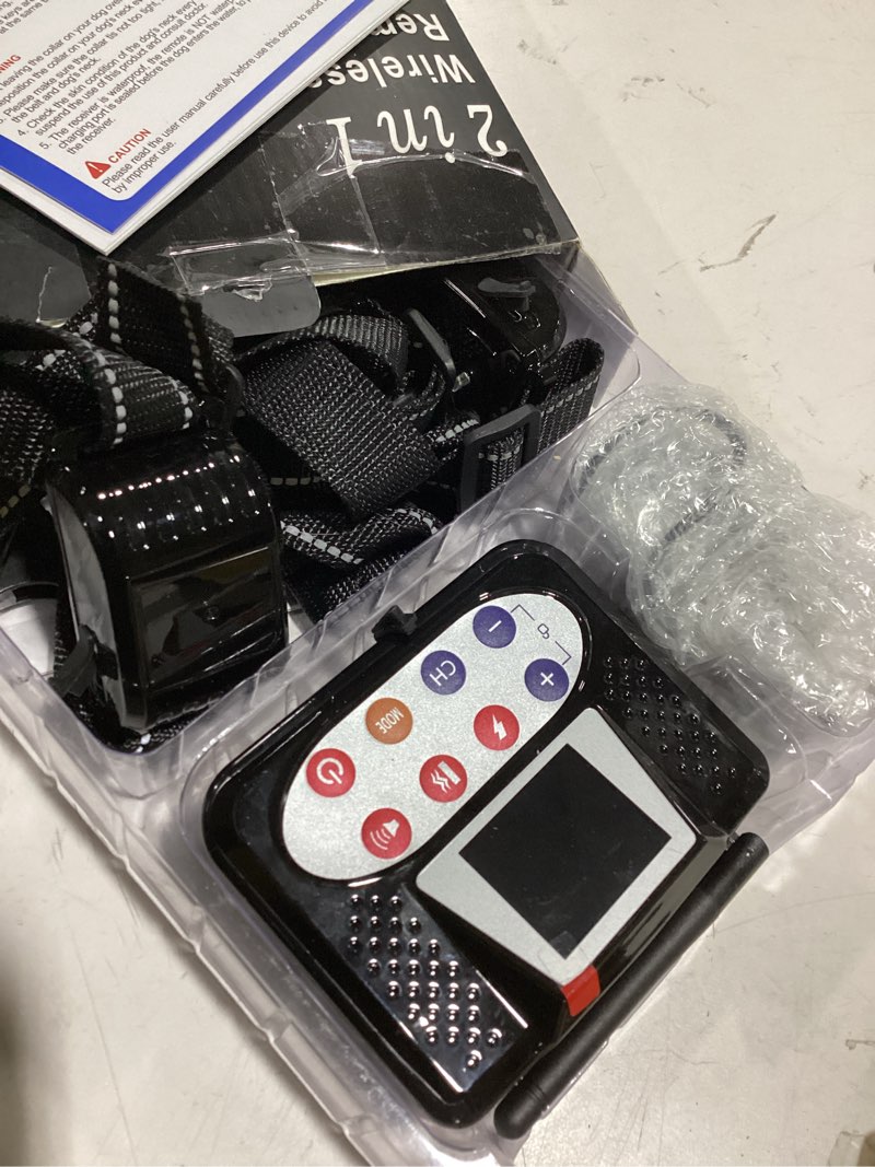 Condition photo showing Good Condition for similar to wireless dog fence system for 2 dogs, 2026 upgraded electric fence for dogs, portable 2 in 1 waterproof training shock collar with remote control,perimeter dog collar up to 985ft adjustable fence for 2 dogs