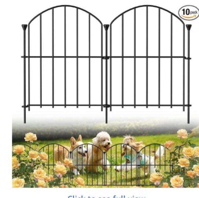 decorative garden fence animal barrier fence,  rustproof metal no dig fence pan