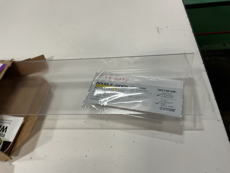 Condition photo showing Good Condition for clawguard plexiglass window sill protector – thick crystal clear window sill cover & extender – window ledge protector for dogs & cats (29.5in. x 3.25in.) window sill protector 29.5 in. x 3.25 in.