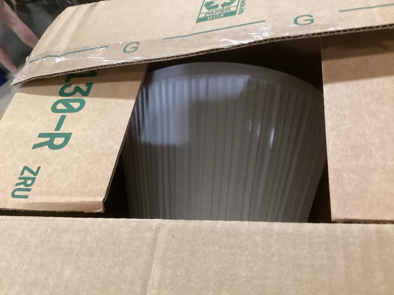 Condition photo showing Good Condition for aspen creative 32006a transitional hardback empire shape spider construction lamp shade in pleated white, 9" wide (5" x 9" x 7")