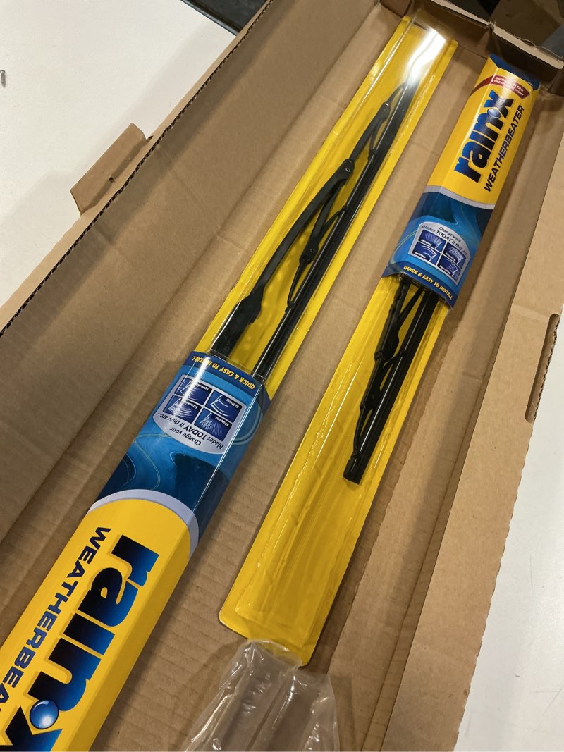 Condition photo showing New/Like New for rain-x 820145 weatherbeater wiper blades, 26" and 18" windshield wipers (pack of 2), automotive replacement windshield wiper blades that meet or exceed oem quality and durability standards 26" and 18" pack of 2