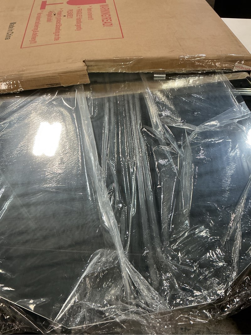 Condition photo showing Good Condition for Bathroom Mirror for Wall, 30" x 40" Oval Mirror, Bathroom Vanity Mirror, Wall Mount Vanity Mirrors, Beveled Edge Frameless Wall Mirrors Decorative, Irregular Beveled Edge Mirror 40"L x 30"W Oval Style Nature