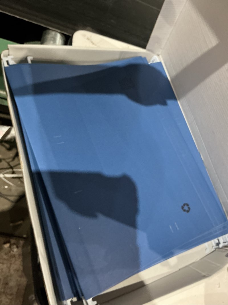 Condition photo showing Good Condition for a4 hanging file folders, 25 pcs hanging folders for filing cabinet | card file folders for filing cabinet with tabs and card inserts, hanging files storage folders for office school, dark blue