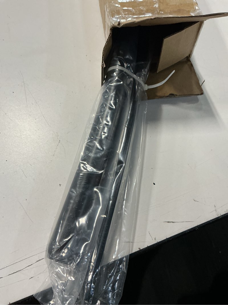 Condition photo showing Good Condition for curved shower curtain rod for bathroom 38-72 inches, adjustable length, curved shower rod, 0.9mm thickness, round shower curtain rods, rotate bracket for large shower space, need drilling, black