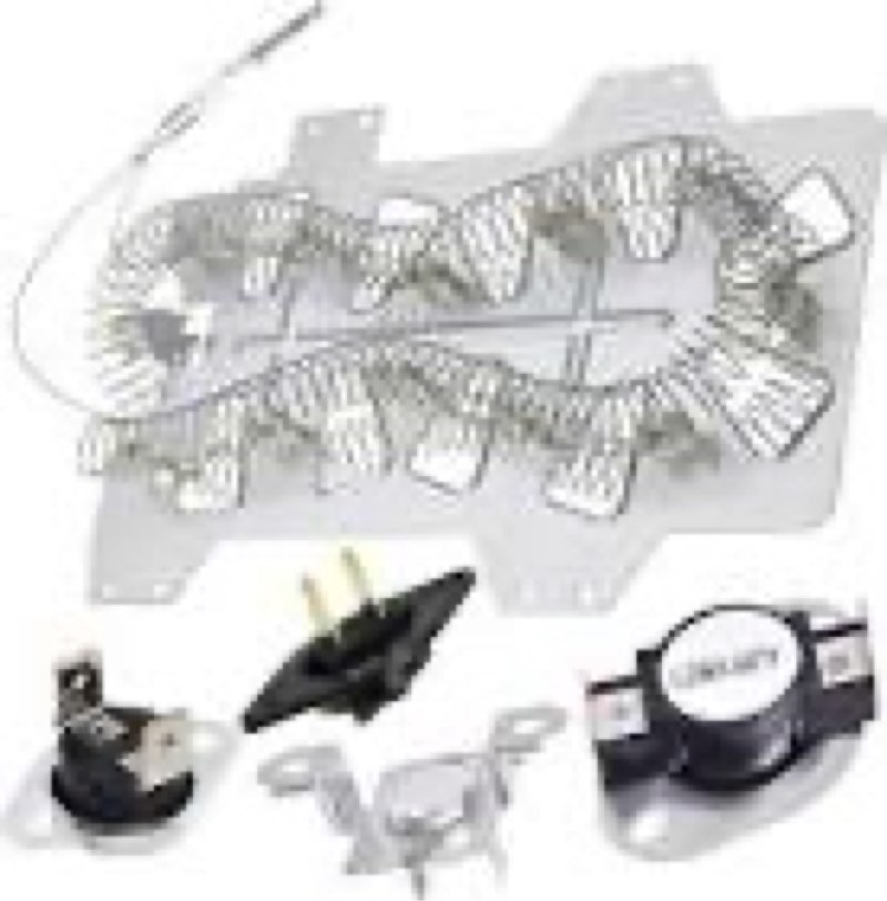 2026 UPGRADE Dryer Heating Element for Samsung dv42h5000ew/a3 dv45h7000ew/a2 dv48h7400ew/a2 DC47-00019A Dryer Heating Element DC47-00018A Thermostat DC47-00016A DC32-00007A DC96-00887A Thermal fuse
